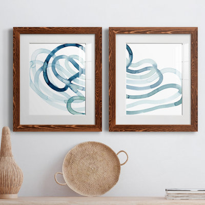 Lazuli III - ensemble de 2 reproductions d'art sur papier encadré