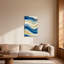 Motif abstrait bleu et doré