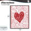 «Red Leafy Heart» sur estampe numérique rose, design par Cindy Jacobs-1682311104-1682311105