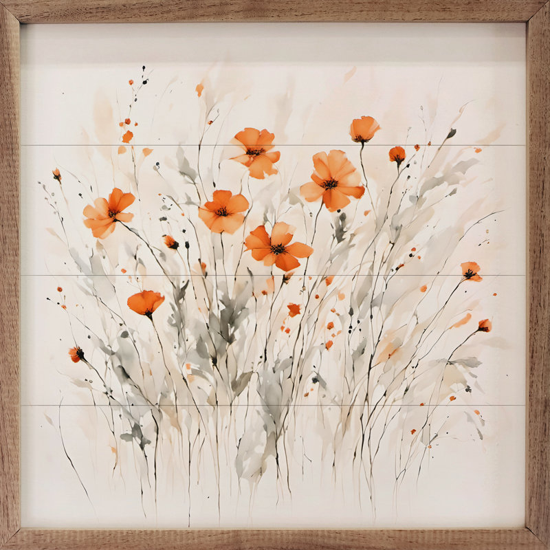 "Jolies fleurs d'oranger" sur bois, H 16 po x l 16 po