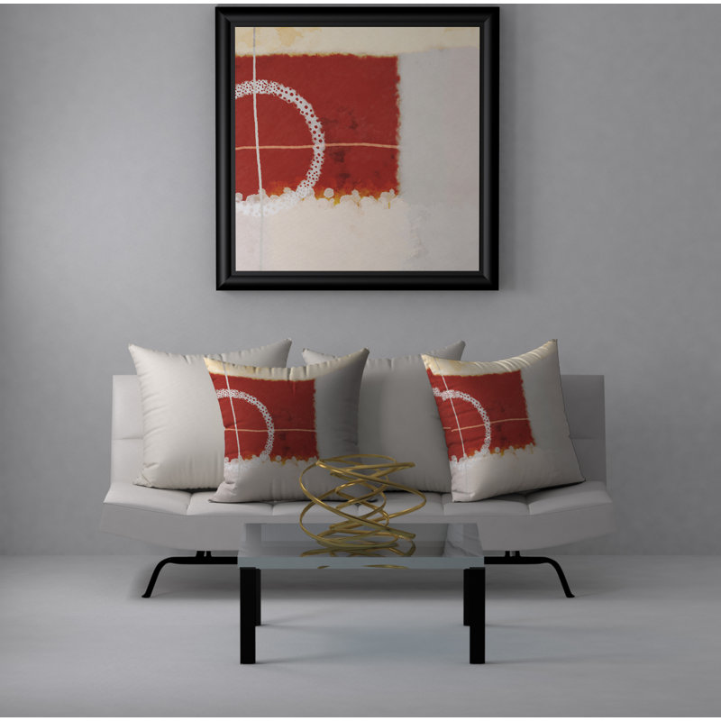 Abstract Throw Pillow, 20" H x 20" W