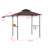 11Ft. W x 5 Ft. D Soft Top Grill Gazebo with a Side Collapsible Awning-96225502