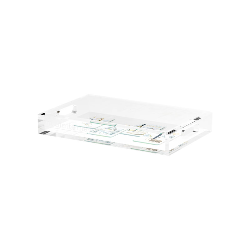 Mahjong Acrylic Decorative Tray, 12.5"W x 7.75"D x 2"H