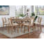 Ensemble transitionnel de 2 chaises à hauteur de comptoir en bois massif beige et naturel