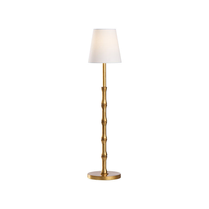 Artois Buffet Table Lamp, Off White, Antique Brass