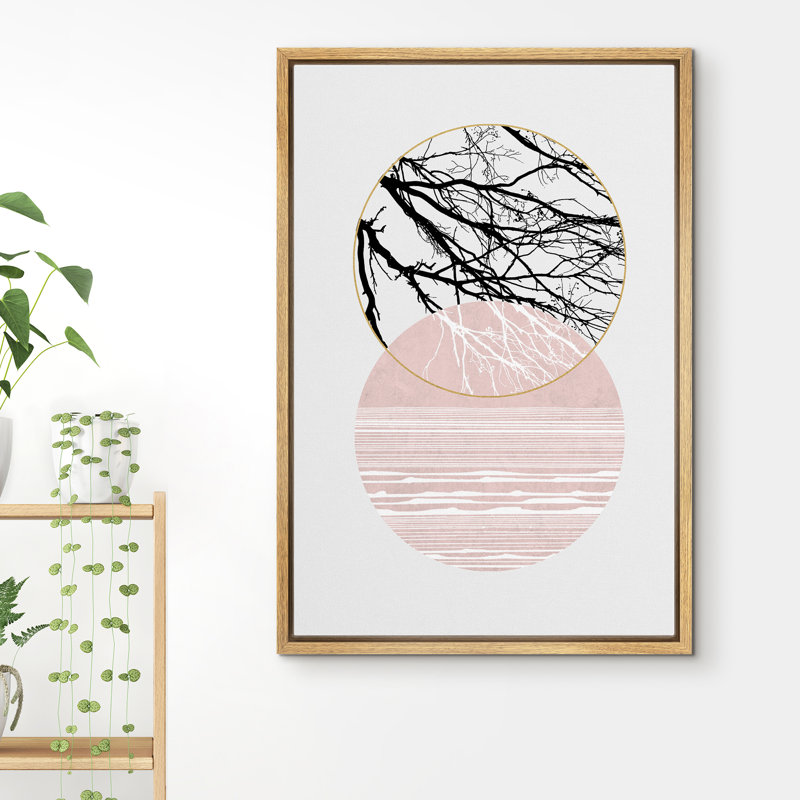 Cadre flottant, impression sur toile, H 24 po x l 16 po x P 1,5 po, Encadrement brun