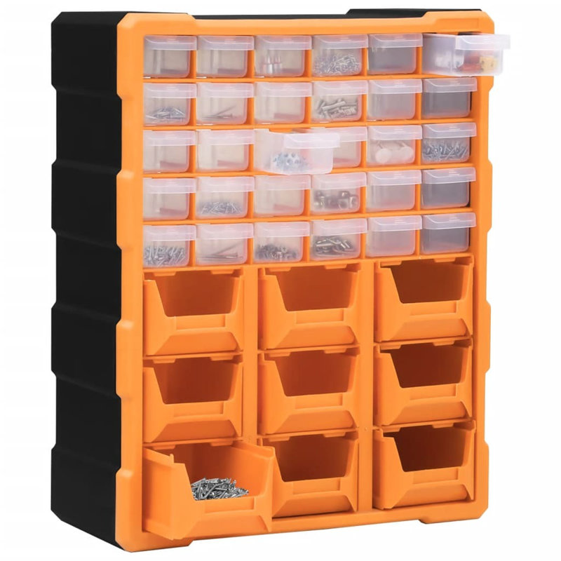 39 Drawer Storage Drawer, Orange