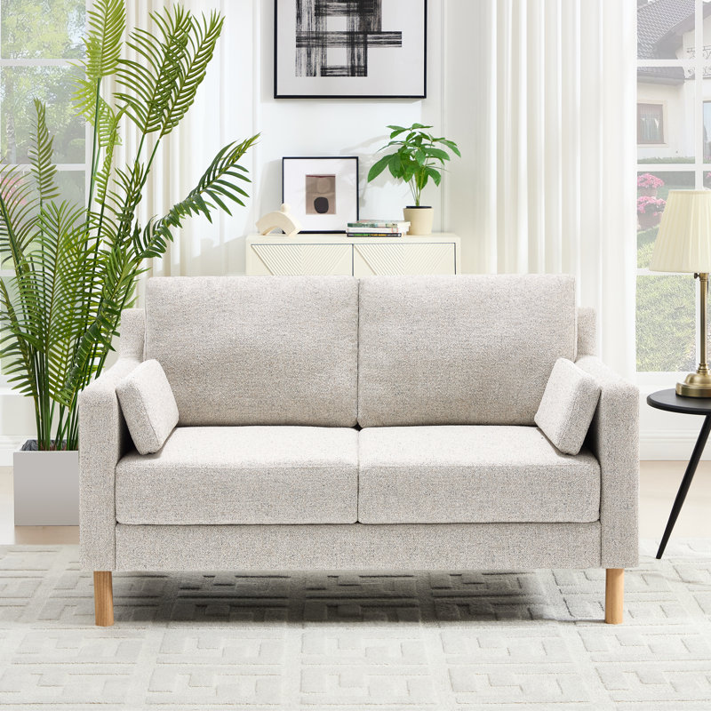 Causeuse rembourrée l 59,8 po, Beige