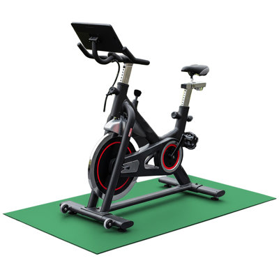 Rubber-Cal "TFS-121 Exercise Bike Mats" - 5mm x 4ft x 4ft - Green
