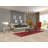 Red Geometric Traditional Runner Rug 3x9