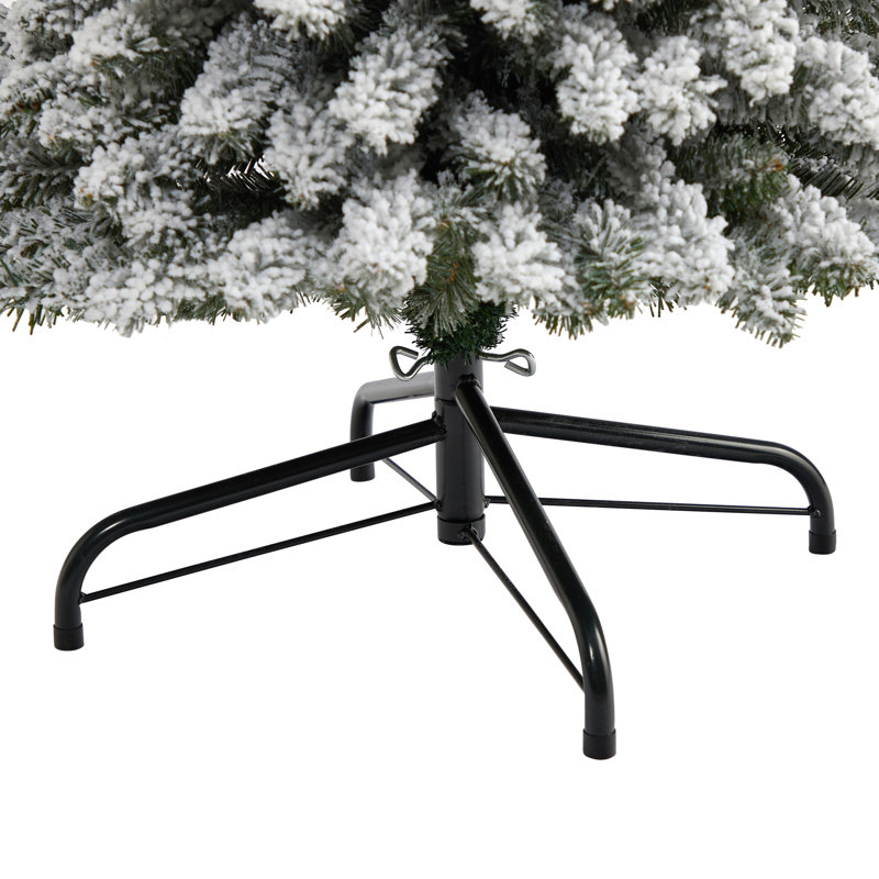 Arbre de Noël artificiel pin floqué, H 7 pi