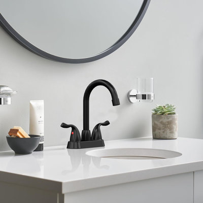 Robinet de salle de bain moderne à 2 poignées avec ensemble de bonde Modern