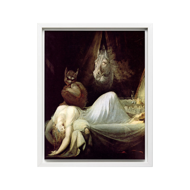 Le cauchemar, Canvas, 12"H x 16"W, White Framed