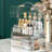Cosmetics Storage Box Transparent Lid Large Makeup Organizer Box Drawers Portable Handle Waterproof Dustproof Skincare Display Cases