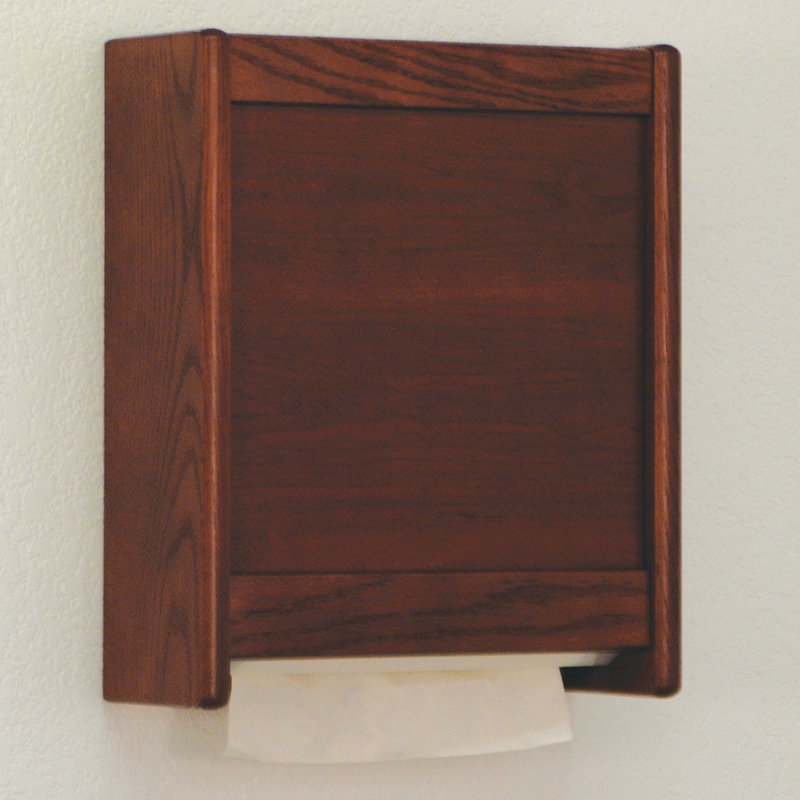 Paper Towel Dispenser, Mahogany