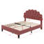 Structure de lit plateforme en bois pour grand lit avec tête de lit à motif de fleurs-1698701938-1698701941