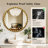 Metal Frame Beaded Decorative Round Wall Mirror-222715118-222715117