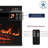 23" 3D Infrared Electric Fireplace Insert with IR Remote, Glass View & Adjustable Flames