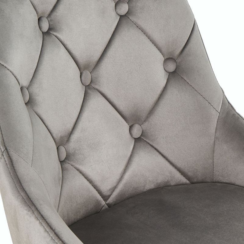 Chaise de bureau pivotante à 360 ° à hauteur réglable, Gris