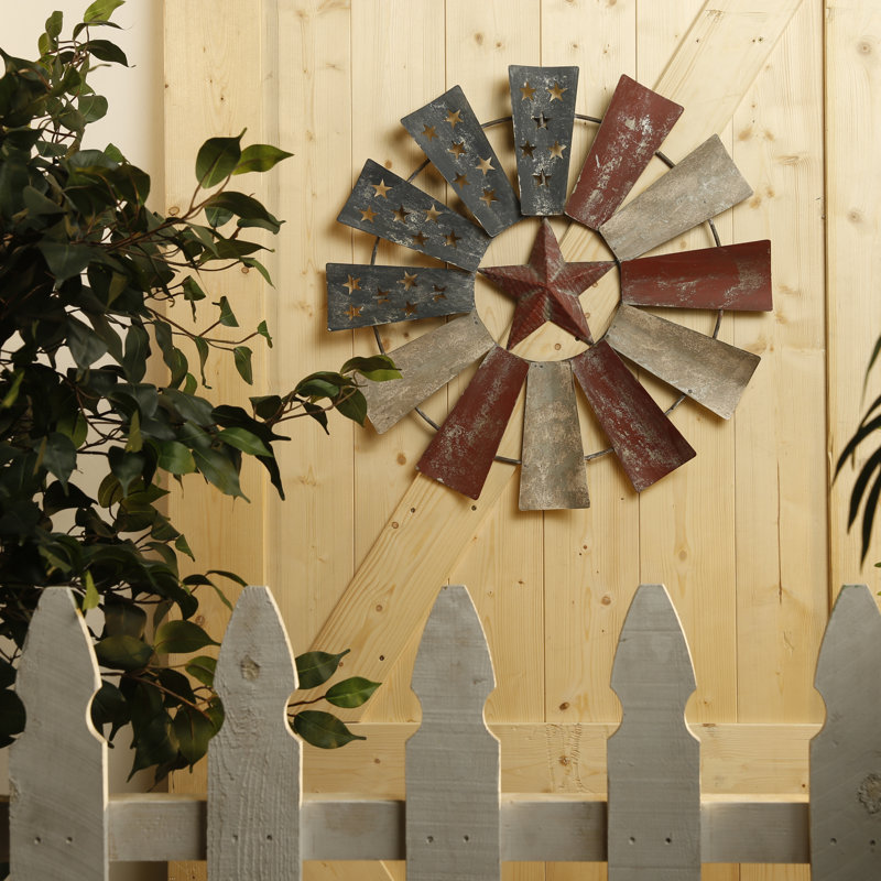 Artesia Weather Resistant Metal Abstract Windmill