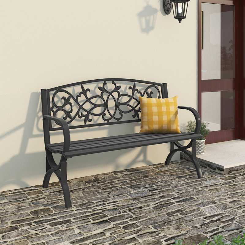 Banc de jardin en acier Chani
