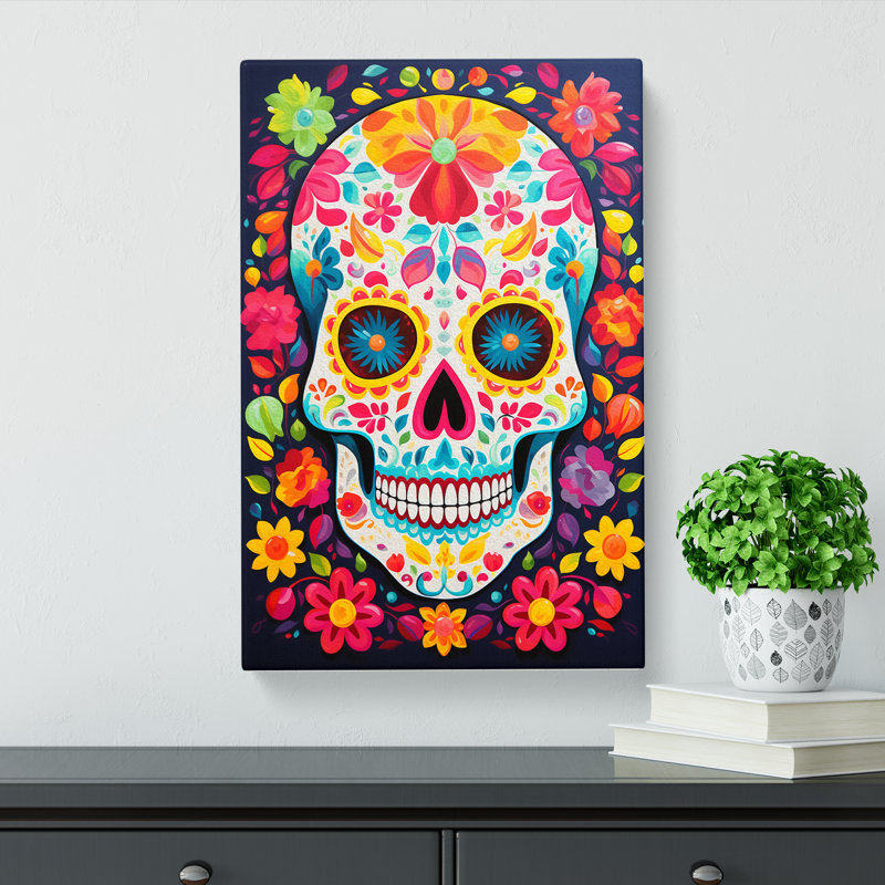 Sugar Skull Colour Field No.3 - Print, 50cm H x 35cm W x 3cm D