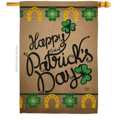 Drapeau de jardin «Happy Saint Patricks Day»