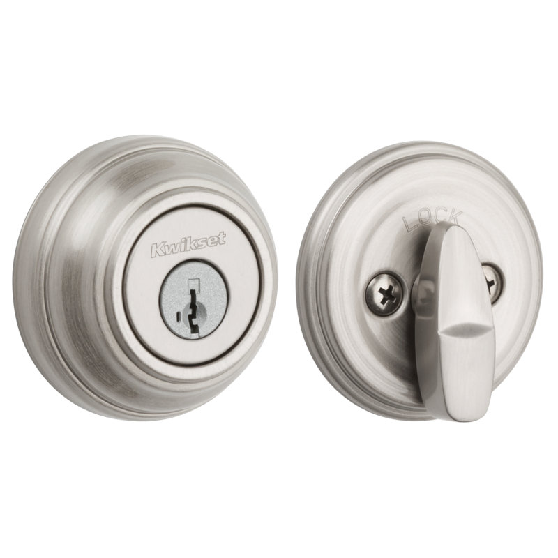 Single Cylinder Deadbolt, Satin Nickel