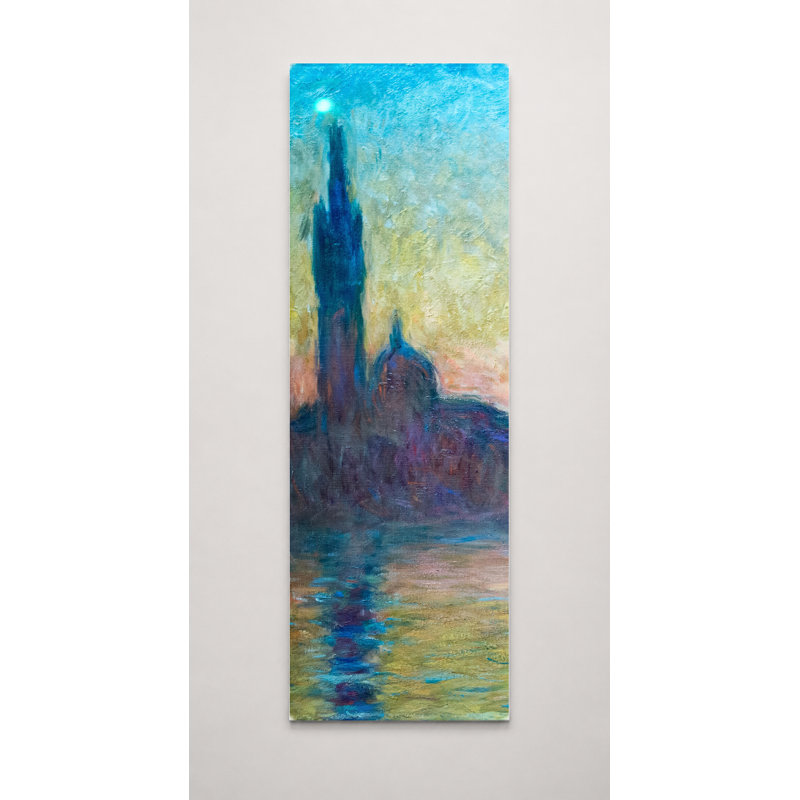 San Giorgio Maggior at Dusk (1908) - Grande toile d'art murale, 30" W x 10" H
