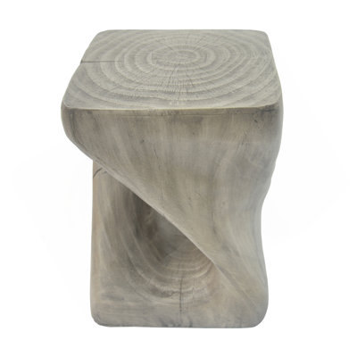 Twist Shape Side Table, Wood-Like Texture