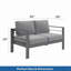 Ensemble de conversation moderne en aluminium 4 pièces pour patio, canapé 4 places avec coussins épais et structure et table basse-275019567-275019562