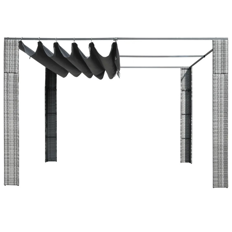 Alinah 3 x 3m Steel Patio Gazebo, Anthracite, Grey