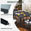 Ensemble de chaises berçantes et de tables d'extérieur durables en aluminium avec 4 chaises pivotantes et 1 table