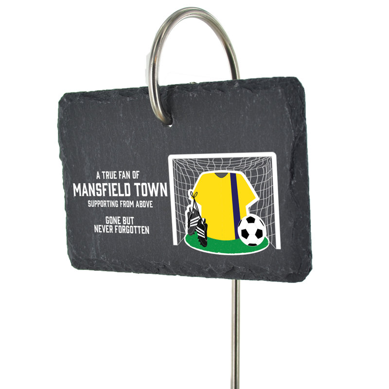Bouley Mansfield Town Fan Football Slate Grave Marker Memorial Plaque