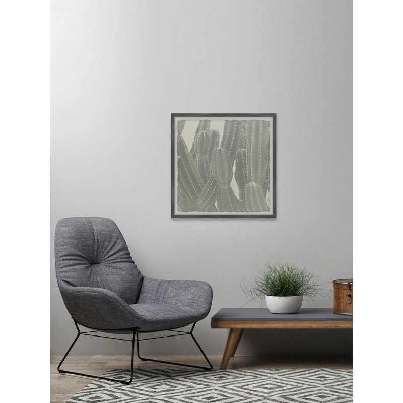 Blooming Cactus - Single Picture Frame Painting, 51 cm H x 51 cm W