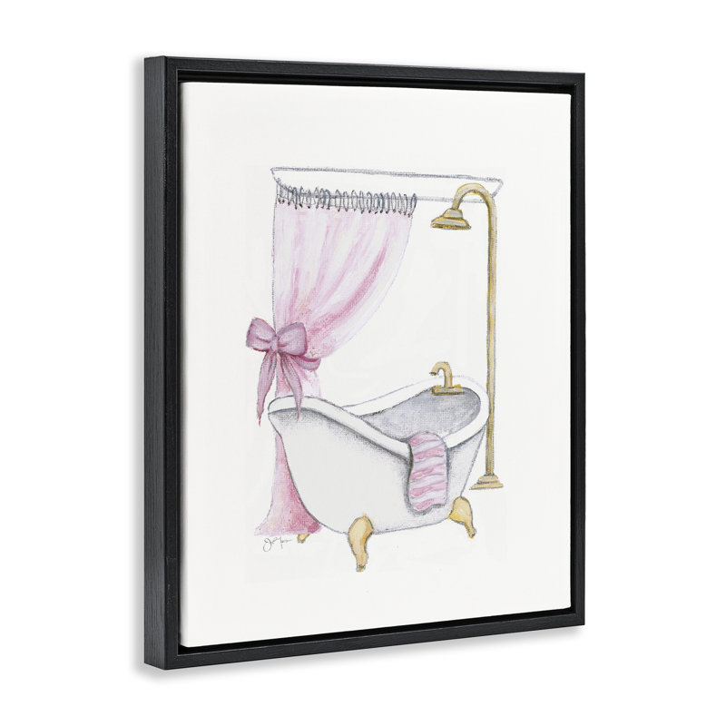 Cadre flottant pour salle de bain Simple Glam, design par Janet Tava, H 21 po x l 17 po, Cadre flottant noir de jais