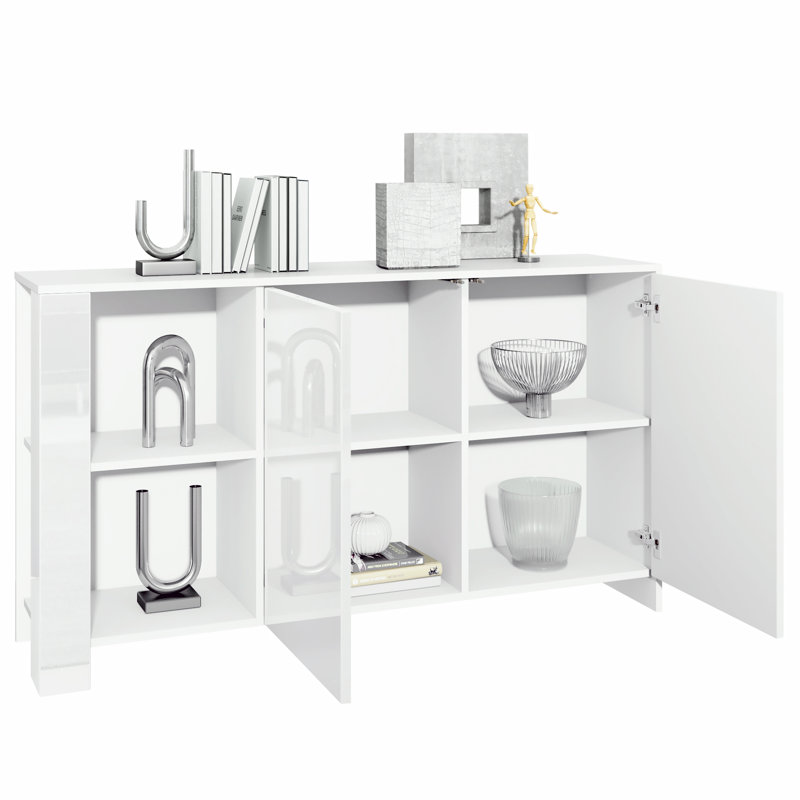 Antum 143cm Sideboard, High Gloss White