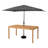 6 Piece Set Okemo Table w/4 Chairs 10"" Rectangular Umbrella (Black)-90674565-122721492