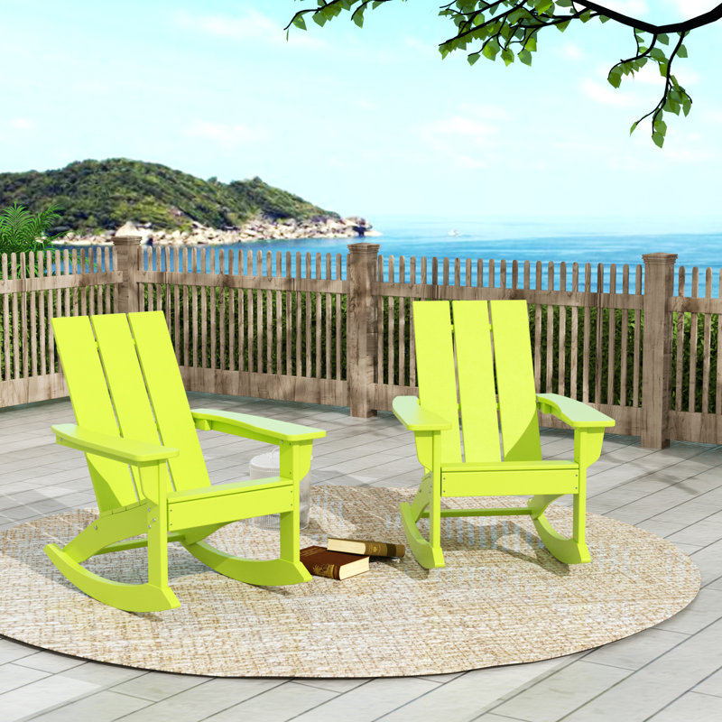 Joubert Outdoor Adirondack Set, Lime