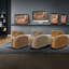 Canapé ergonomique moderne en chameau, revêtement en velours, sans assemblage, utilisation polyvalente