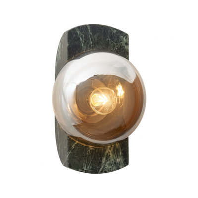Single Light Glass Dimmable Flush Mounted Sconce