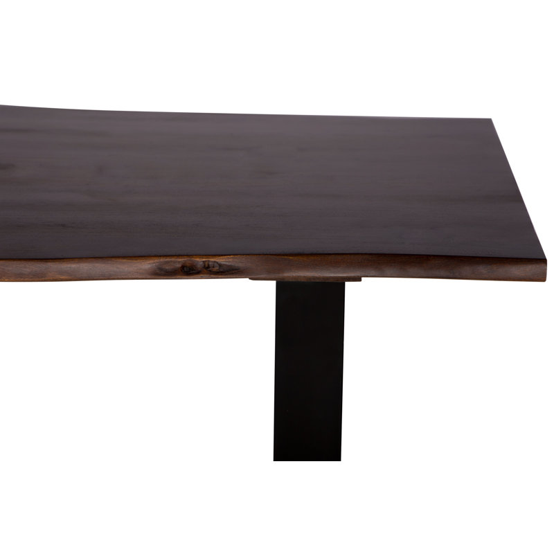 Table de salle à manger Kinnen, L 35,4 po x L 63 po, Brun foncé