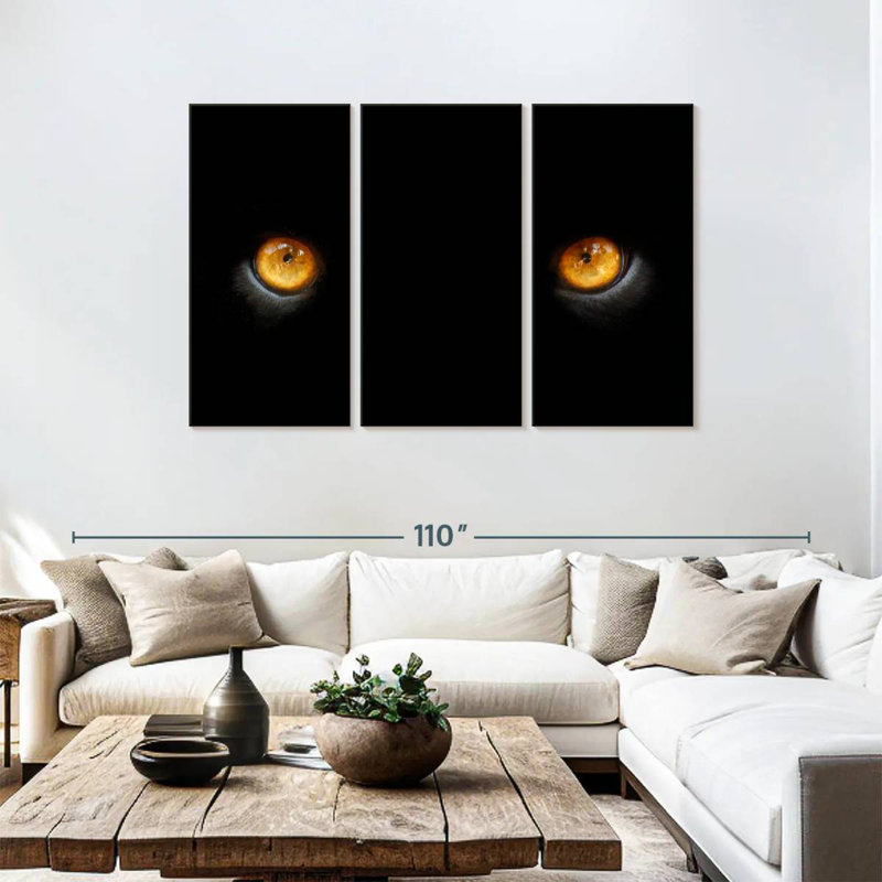Brampt Black Panther Eyes, 48" H x 74" W