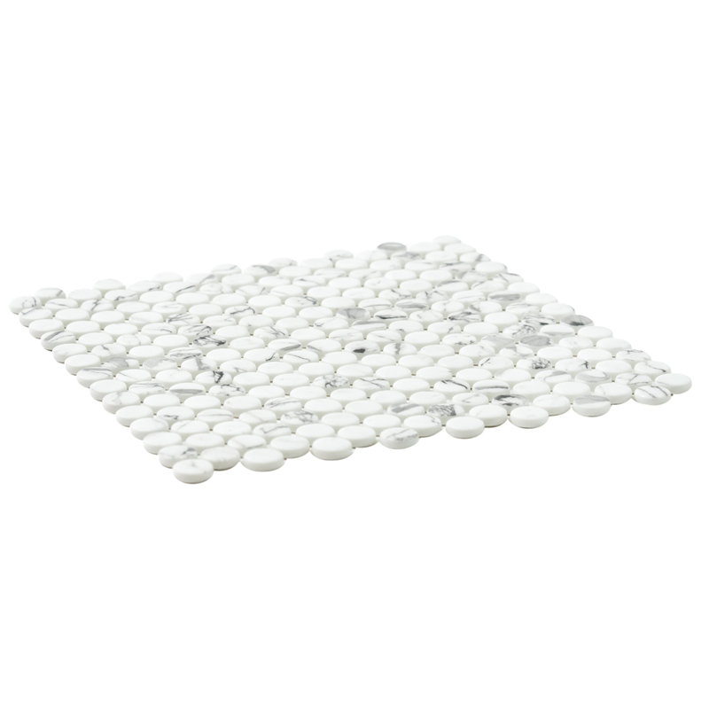 Eterna Penny 12" x 12" Recycled Penny Glass Mosaic Wall & Floor Tile