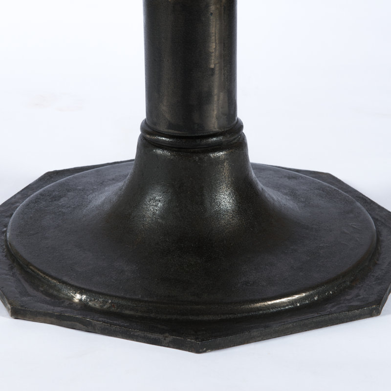Adams Round Marble Top Metal Base Dining Table