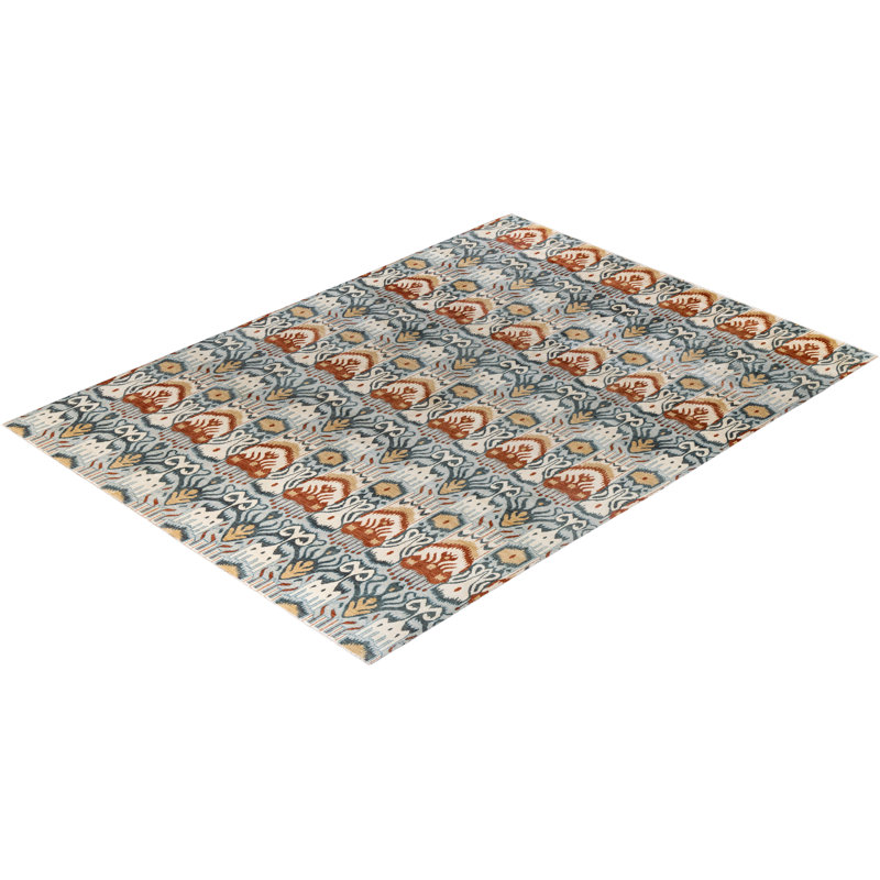 Tapis noué à la main unique en son genre Brazier - gris, 9 pi 1 po x 12 pi 3 po