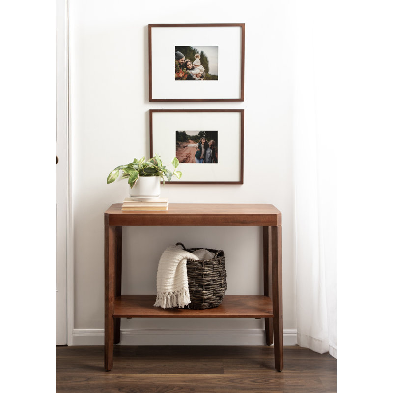 Ardentown Rectangle Entryway Console Table, Dark Brown Wood