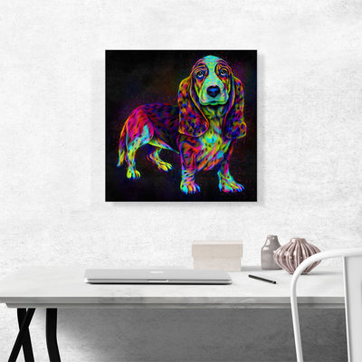 Basset hound - impression sur toile tendue