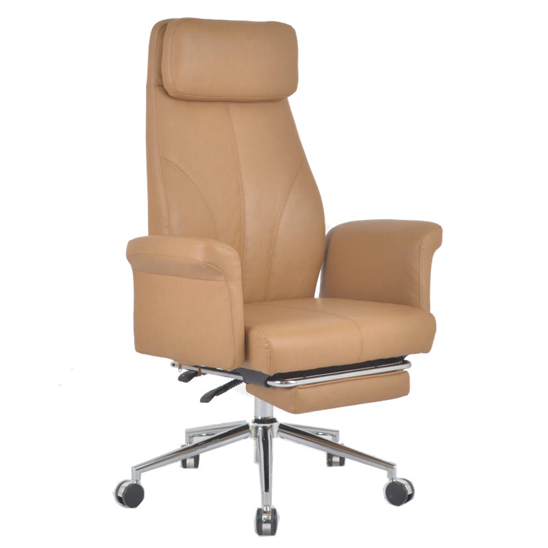 Latitude Run® Modern Deluxe Faux Leather Gaslift Adjustable Swivel