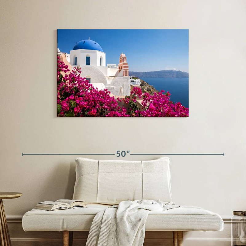 Ravi Santorini, architecture cycladique, H 26 po x l 39 po